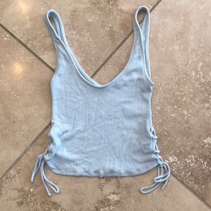 Urban Outfitters light blue cropped tank top